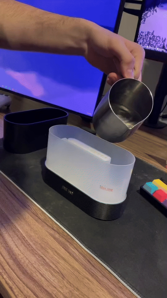 Luftfuktare med LED-ljus